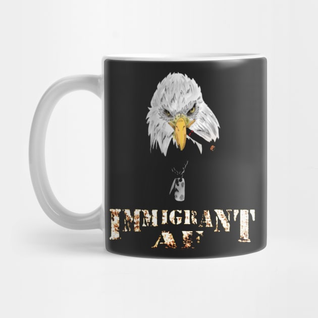 Immigrant AF Smoking Eagle Tee by immigrantaf